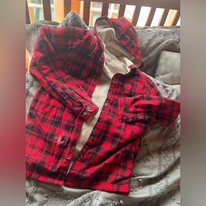 LL bean fleece lined flannel
